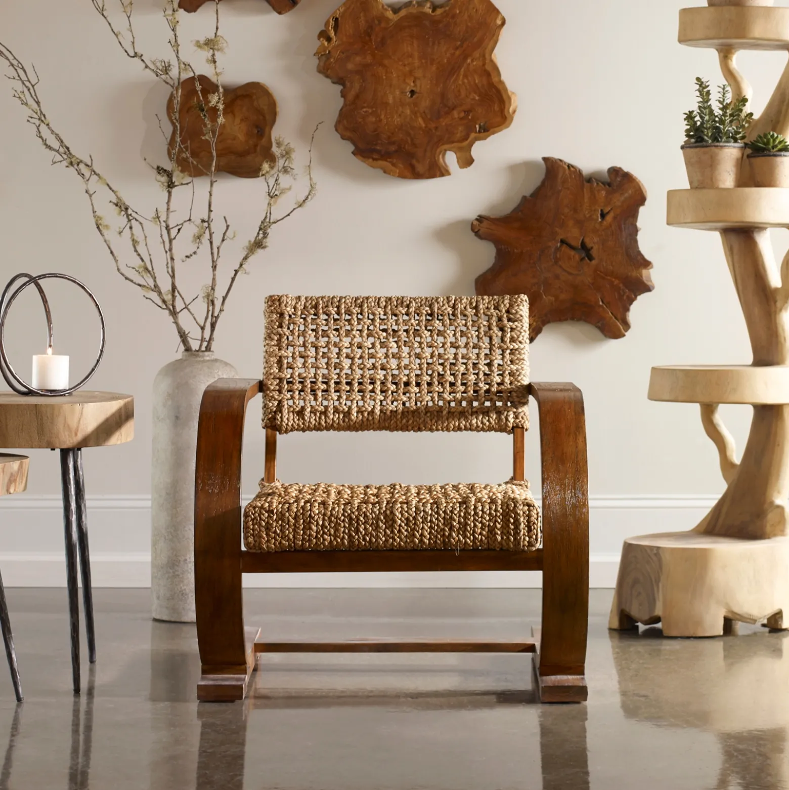 Natural Woven Accent Chair