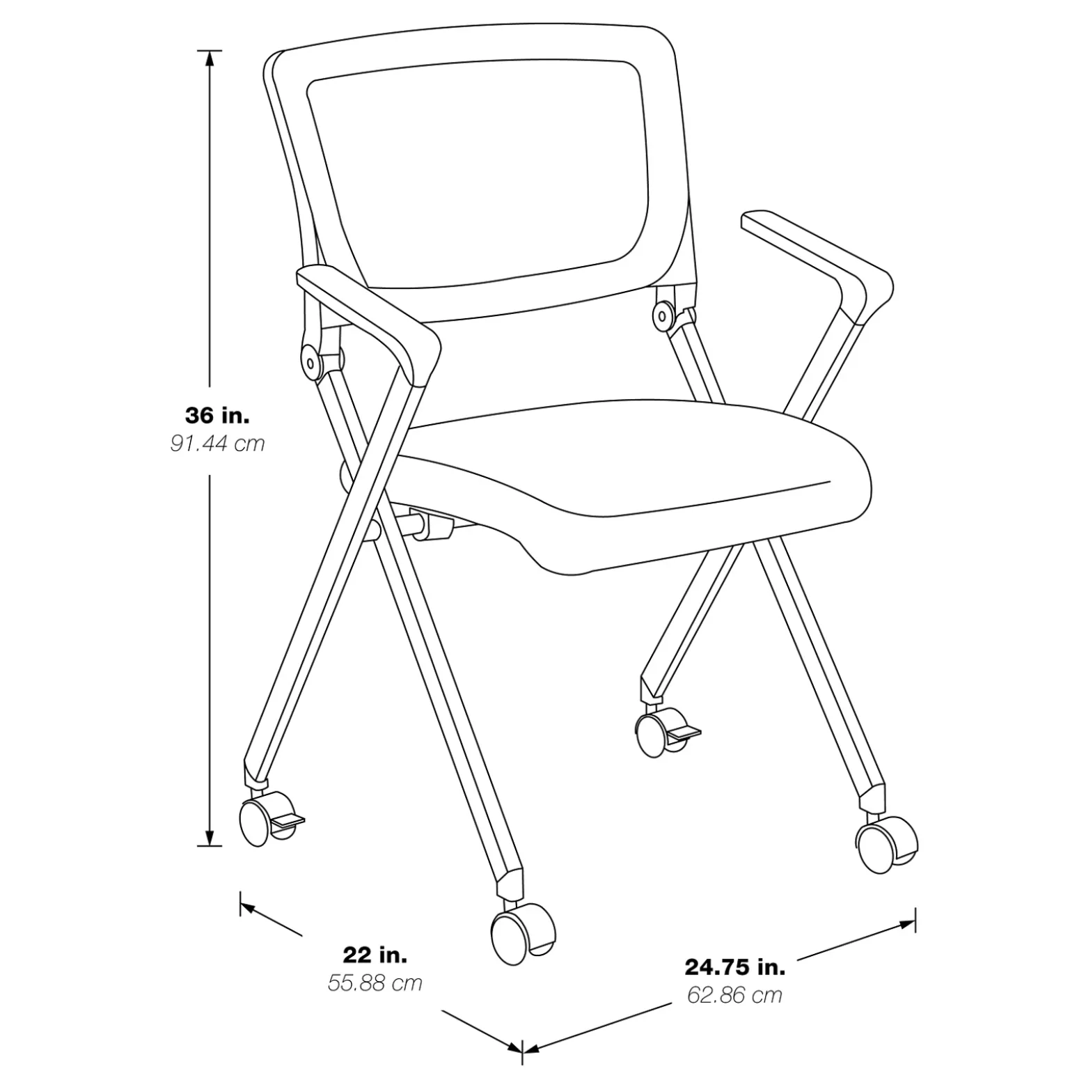Nesting Chair with Arms