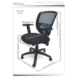 Network Mesh Back Fabric Seat Task Chair