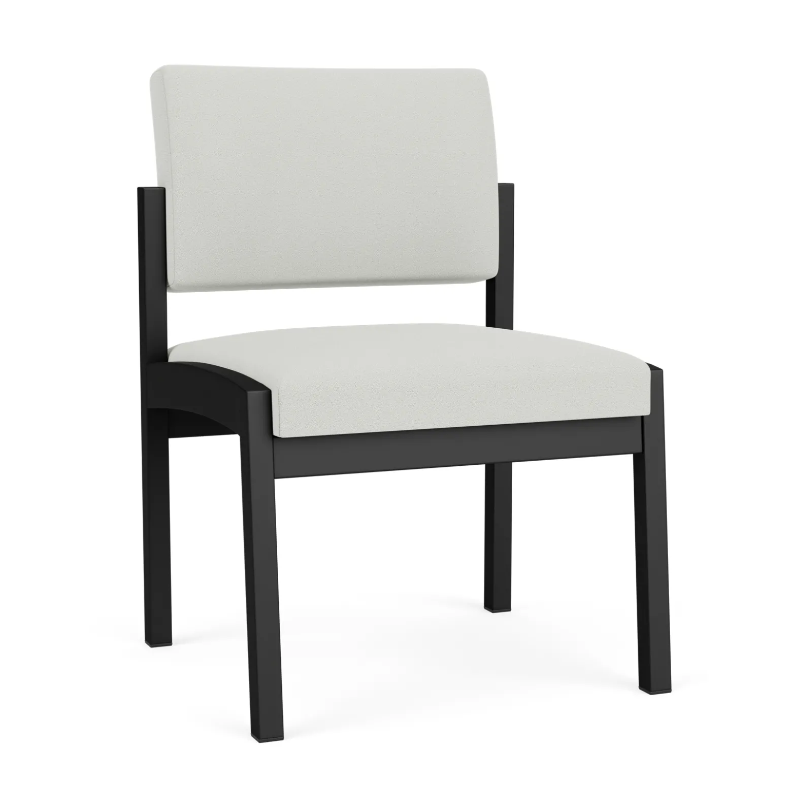 New Castle Steel Armless Guest Chair with Standard Upholstery