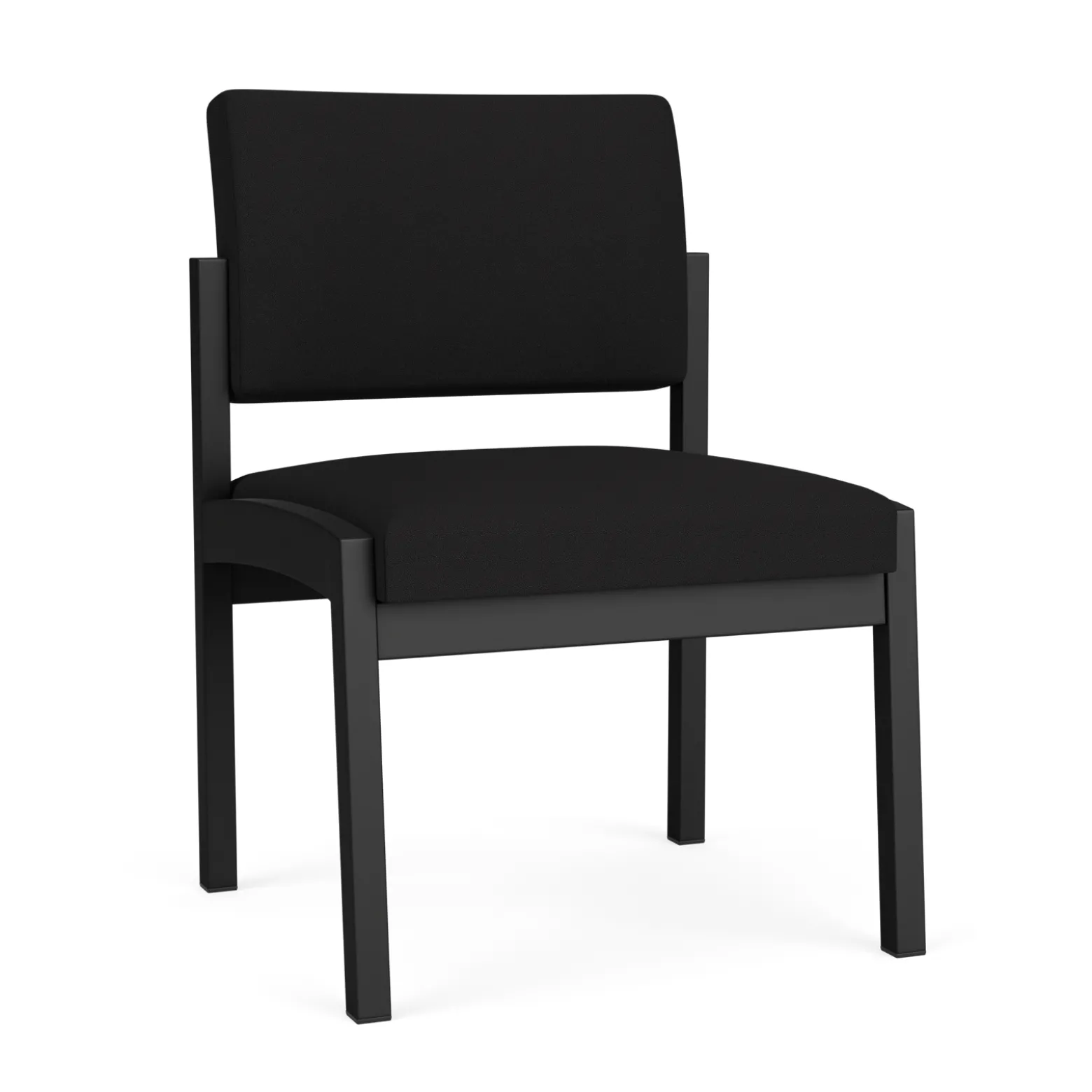 New Castle Steel Armless Guest Chair with Standard Upholstery