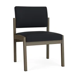 New Castle Steel Armless Guest Chair with Standard Upholstery