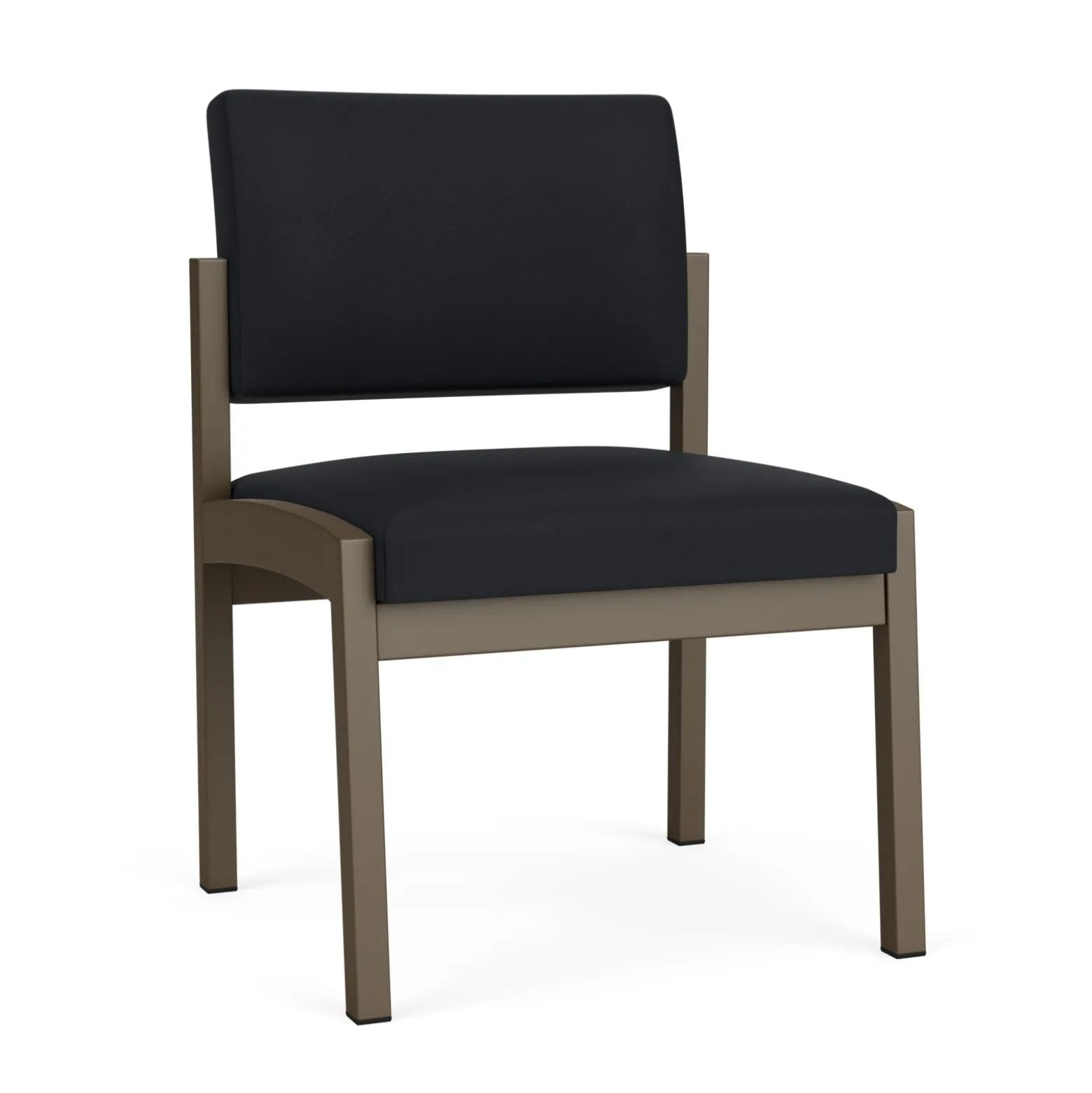 New Castle Steel Armless Guest Chair with Standard Upholstery