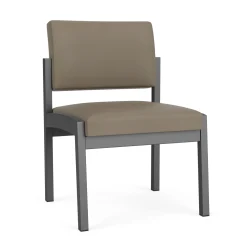 New Castle Steel Armless Guest Chair with Standard Upholstery