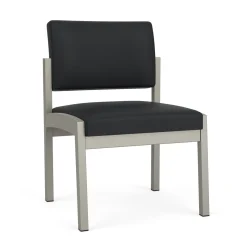 New Castle Steel Armless Guest Chair with Standard Upholstery