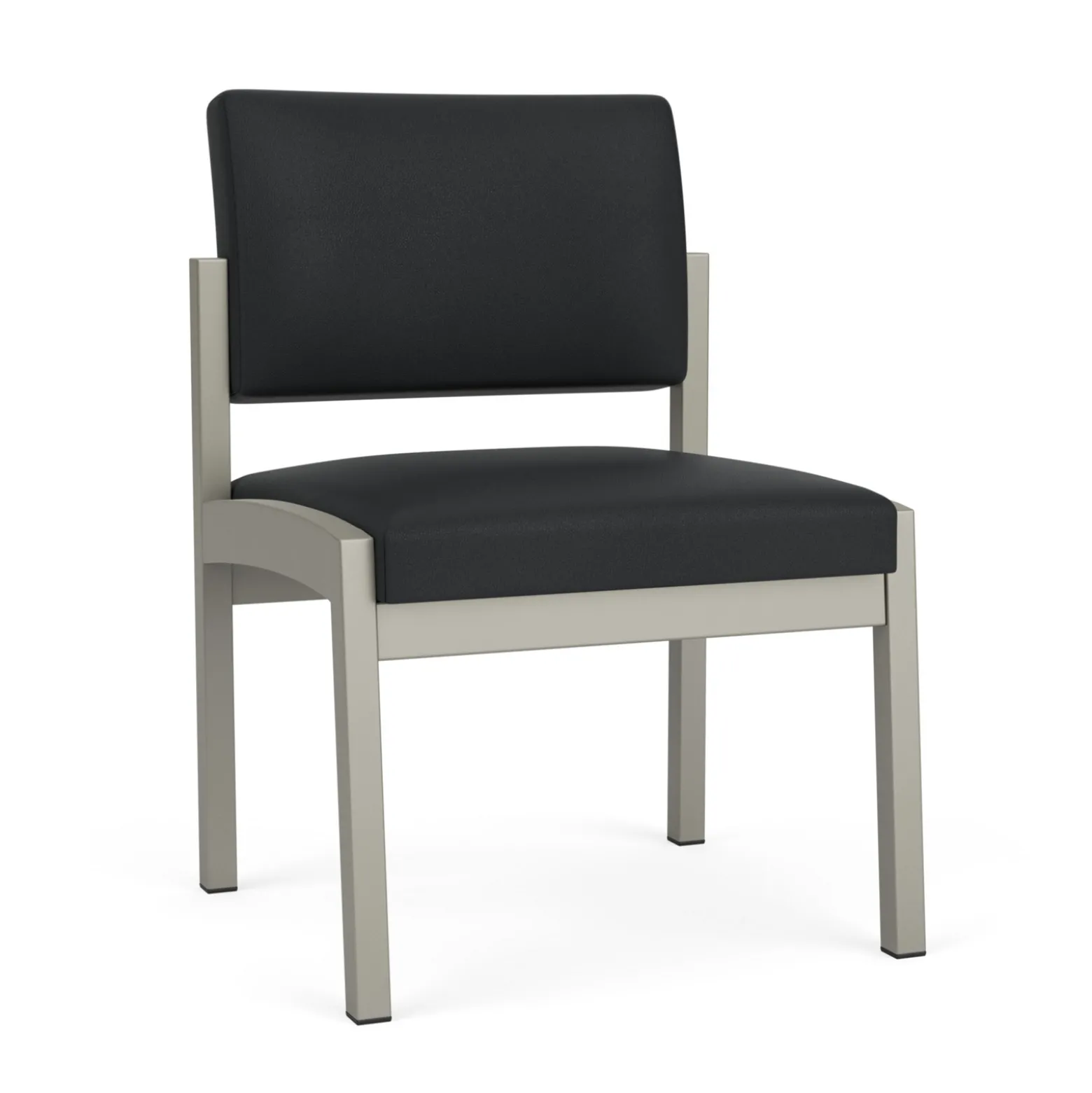New Castle Steel Armless Guest Chair with Standard Upholstery