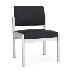 New Castle Steel Armless Guest Chair with Standard Upholstery