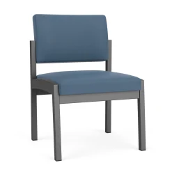 New Castle Steel Armless Guest Chair with Standard Upholstery