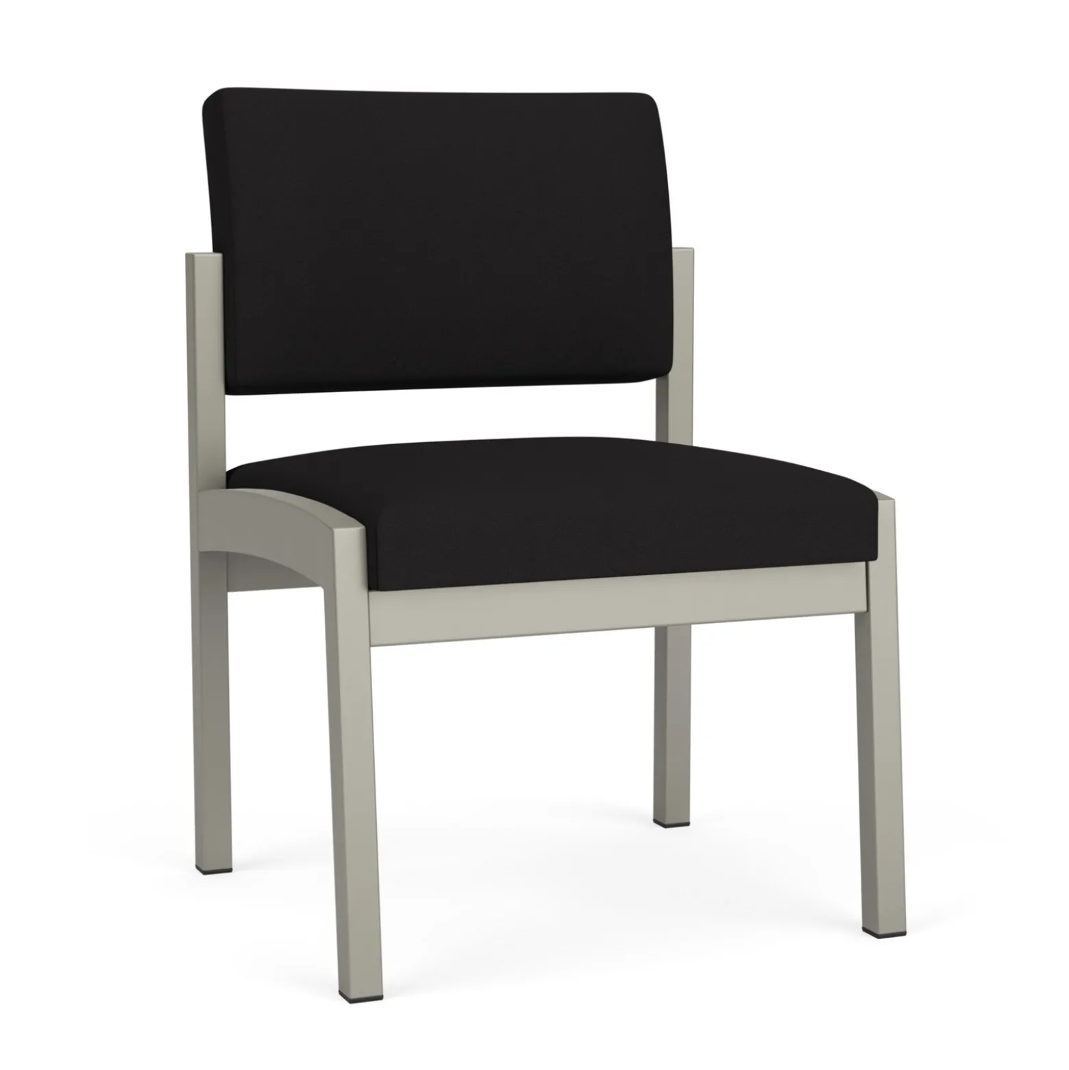New Castle Steel Armless Guest Chair with Standard Upholstery