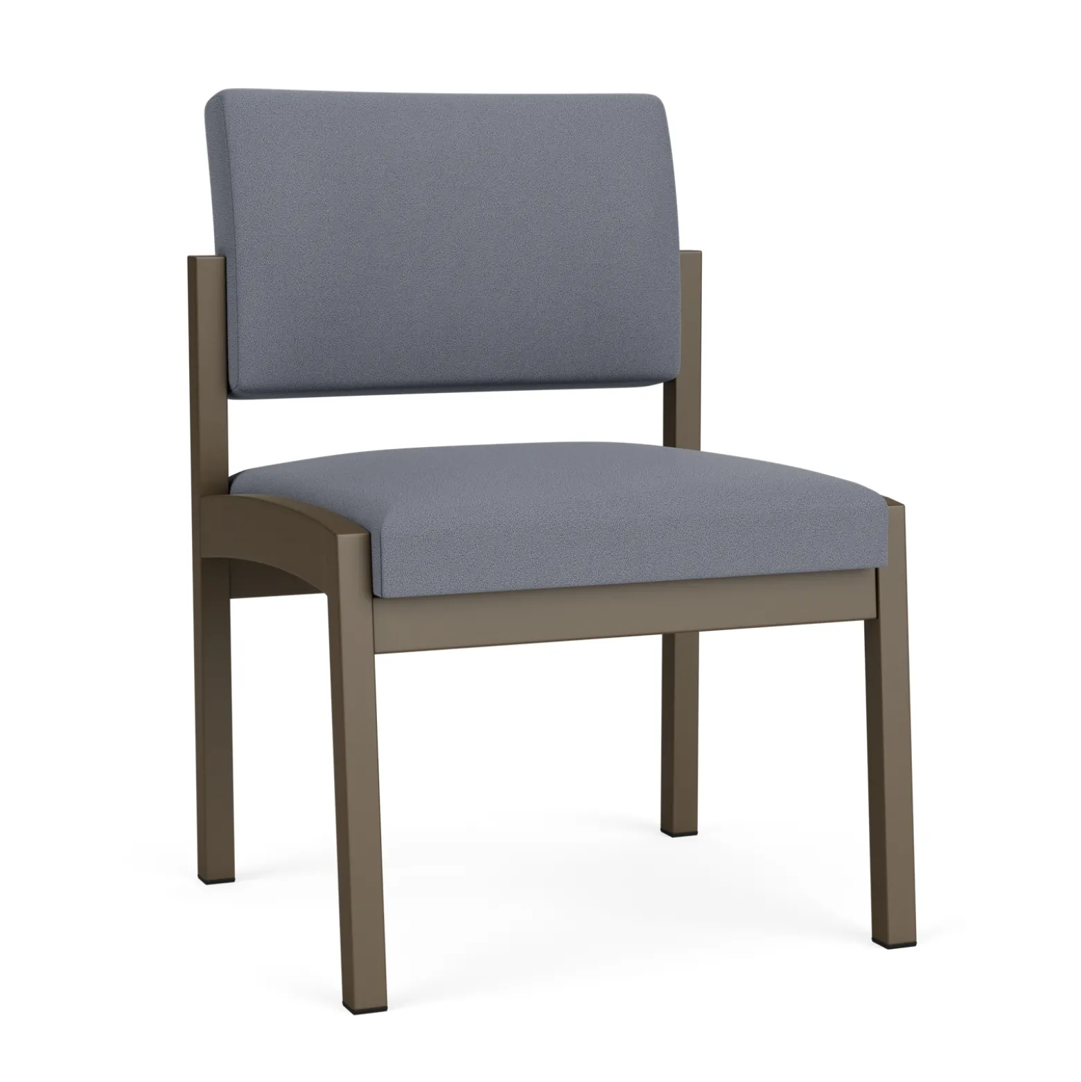 New Castle Steel Armless Guest Chair with Standard Upholstery