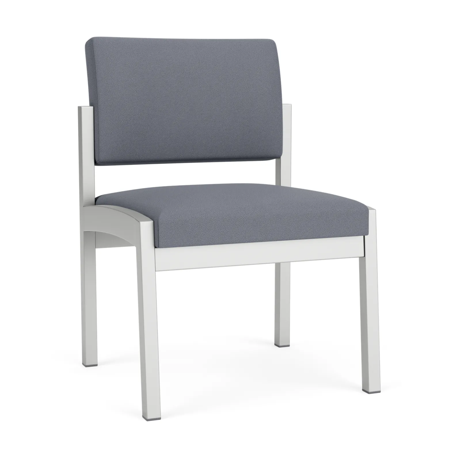 New Castle Steel Armless Guest Chair with Standard Upholstery