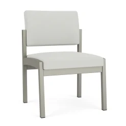 New Castle Steel Armless Guest Chair with Standard Upholstery