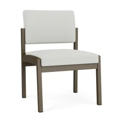 New Castle Steel Armless Guest Chair with Standard Upholstery