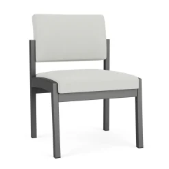 New Castle Steel Armless Guest Chair with Standard Upholstery