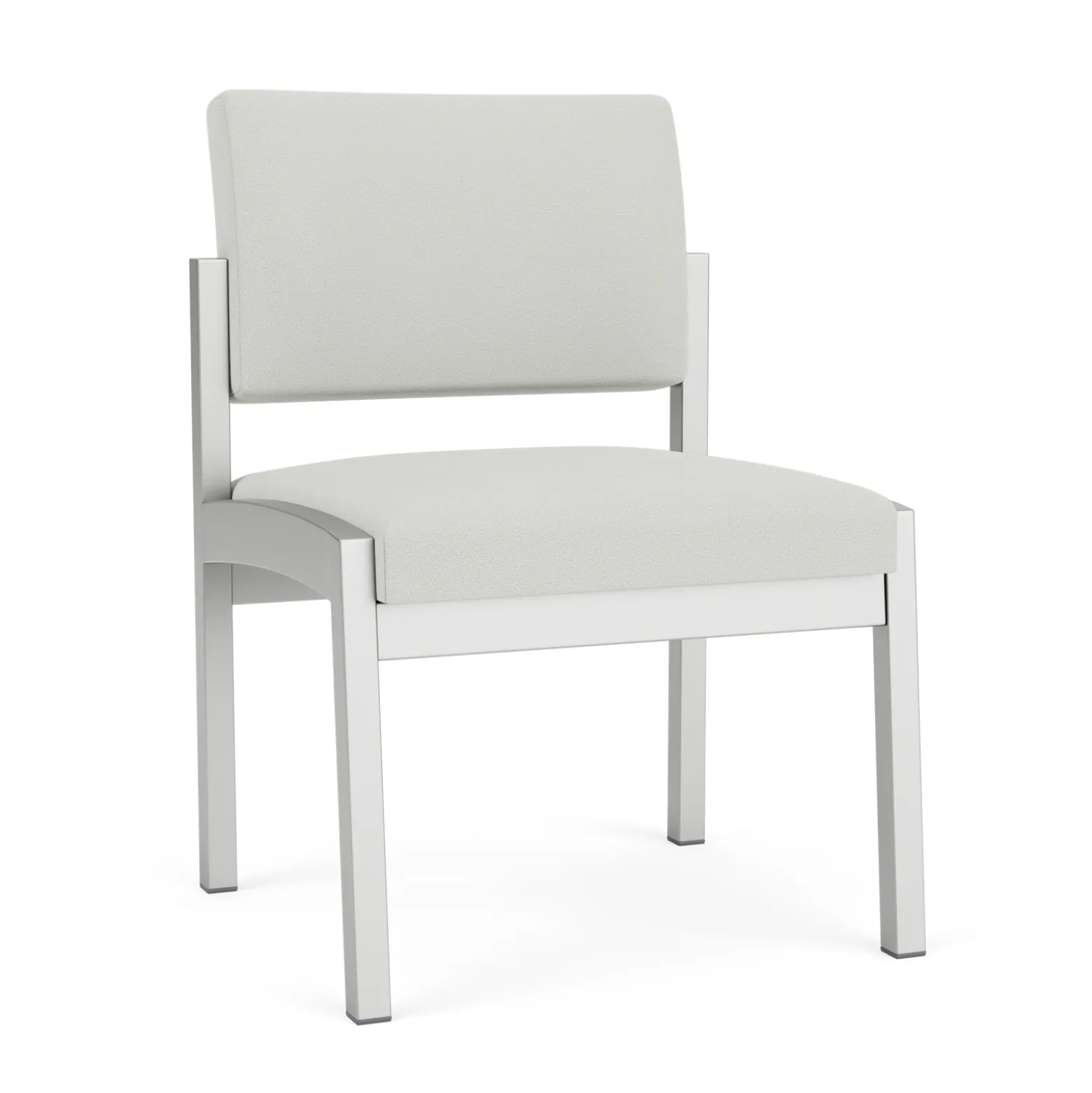 New Castle Steel Armless Guest Chair with Standard Upholstery