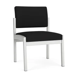 New Castle Steel Armless Guest Chair with Standard Upholstery