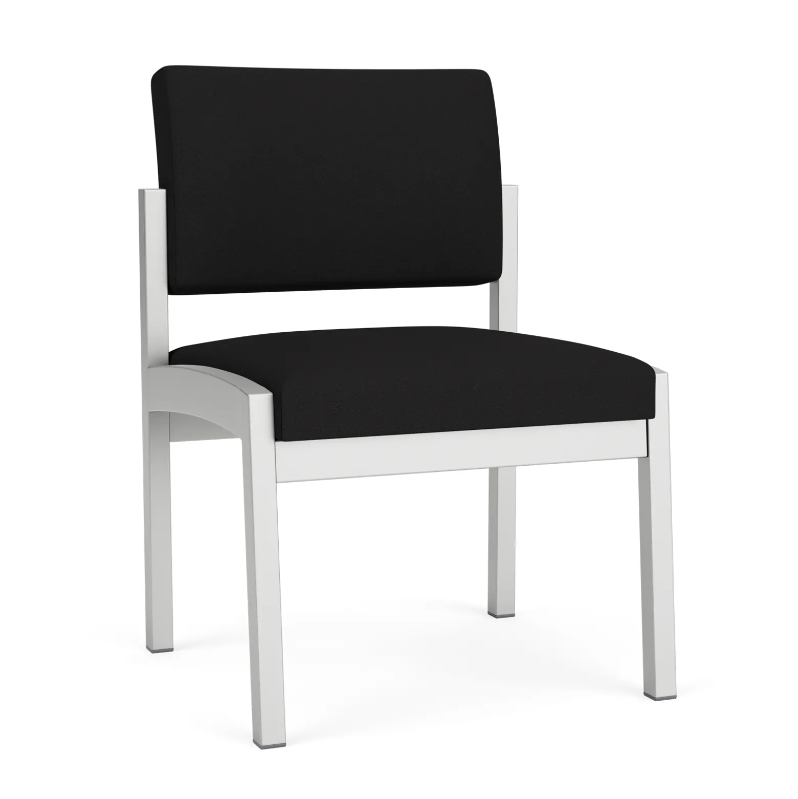 New Castle Steel Armless Guest Chair with Standard Upholstery
