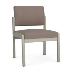 New Castle Steel Armless Guest Chair with Standard Upholstery