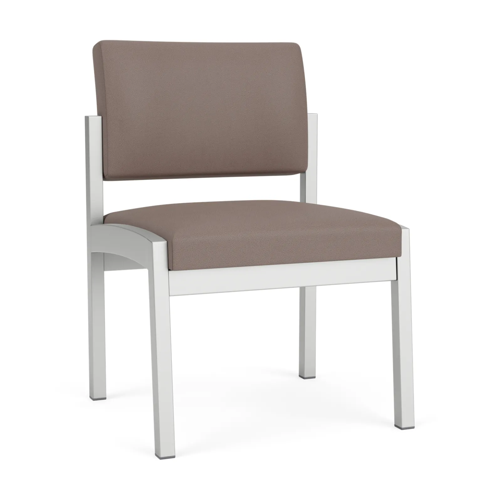 New Castle Steel Armless Guest Chair with Standard Upholstery
