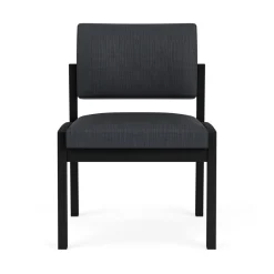 New Castle Steel Armless Guest Chair with Designer Upholstery