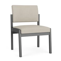 New Castle Steel Armless Guest Chair with Designer Upholstery