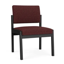 New Castle Steel Armless Guest Chair with Designer Upholstery