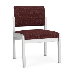 New Castle Steel Armless Guest Chair with Designer Upholstery