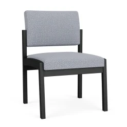 New Castle Steel Armless Guest Chair with Designer Upholstery