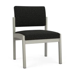 New Castle Steel Armless Guest Chair with Designer Upholstery