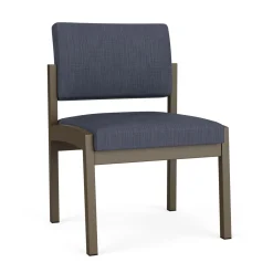 New Castle Steel Armless Guest Chair with Designer Upholstery