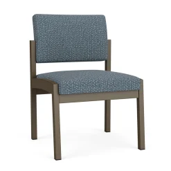 New Castle Steel Armless Guest Chair with Designer Upholstery