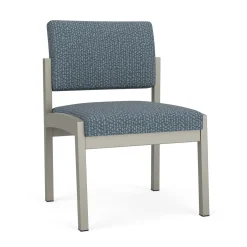 New Castle Steel Armless Guest Chair with Designer Upholstery
