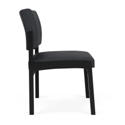 New Castle Steel Armless Guest Chair with Designer Upholstery