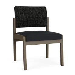 New Castle Steel Armless Guest Chair with Designer Upholstery