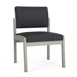 New Castle Steel Armless Guest Chair with Designer Upholstery