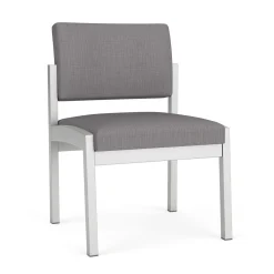 New Castle Steel Armless Guest Chair with Designer Upholstery