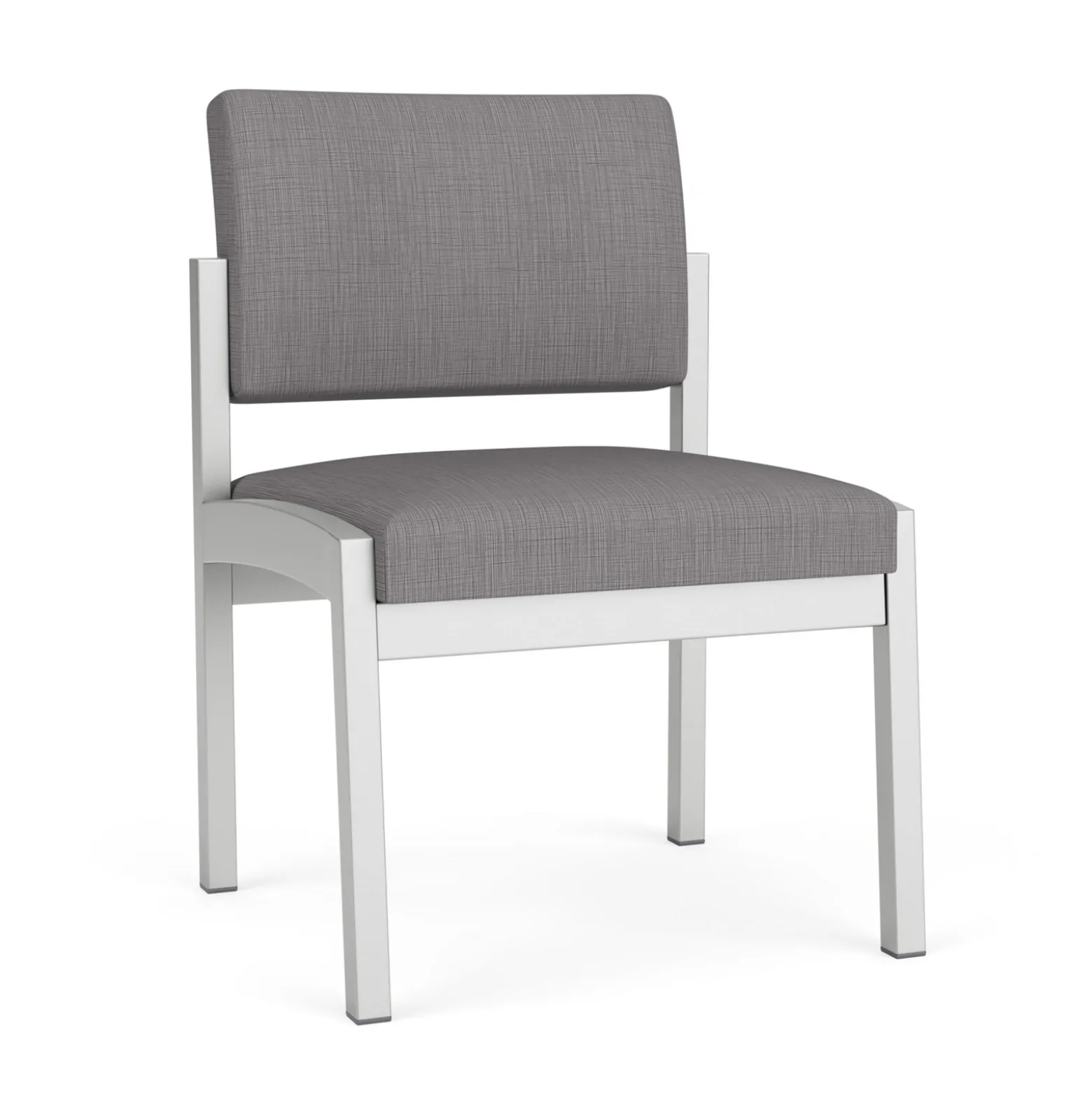 New Castle Steel Armless Guest Chair with Designer Upholstery