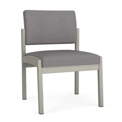New Castle Steel Armless Guest Chair with Designer Upholstery
