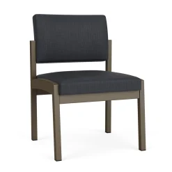 New Castle Steel Armless Guest Chair with Designer Upholstery