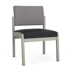 New Castle Steel Armless Guest Chair with Designer Upholstery