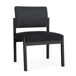 New Castle Steel Armless Guest Chair with Designer Upholstery