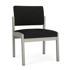 New Castle Steel Armless Guest Chair with Designer Upholstery