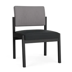 New Castle Steel Armless Guest Chair with Designer Upholstery