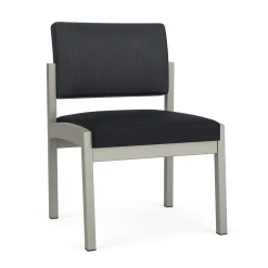 New Castle Steel Armless Guest Chair with Designer Upholstery