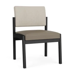 New Castle Steel Armless Guest Chair with Designer Upholstery