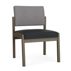 New Castle Steel Armless Guest Chair with Designer Upholstery