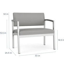 New Castle Steel Bariatric Chair with Standard Upholstery