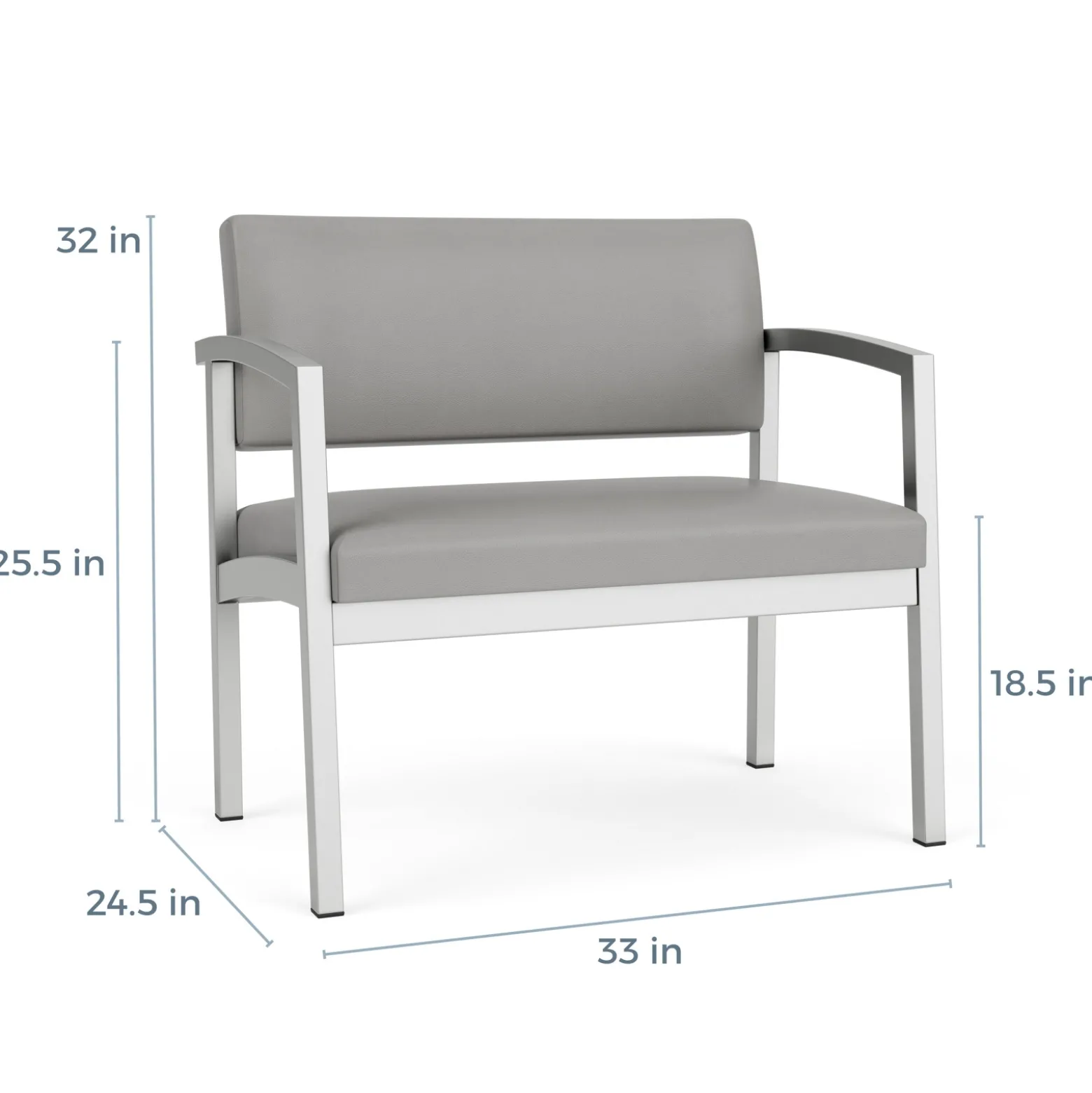 New Castle Steel Bariatric Chair with Standard Upholstery