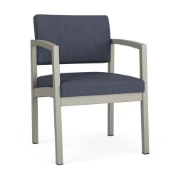New Castle Steel Guest Chair with Designer Upholstery