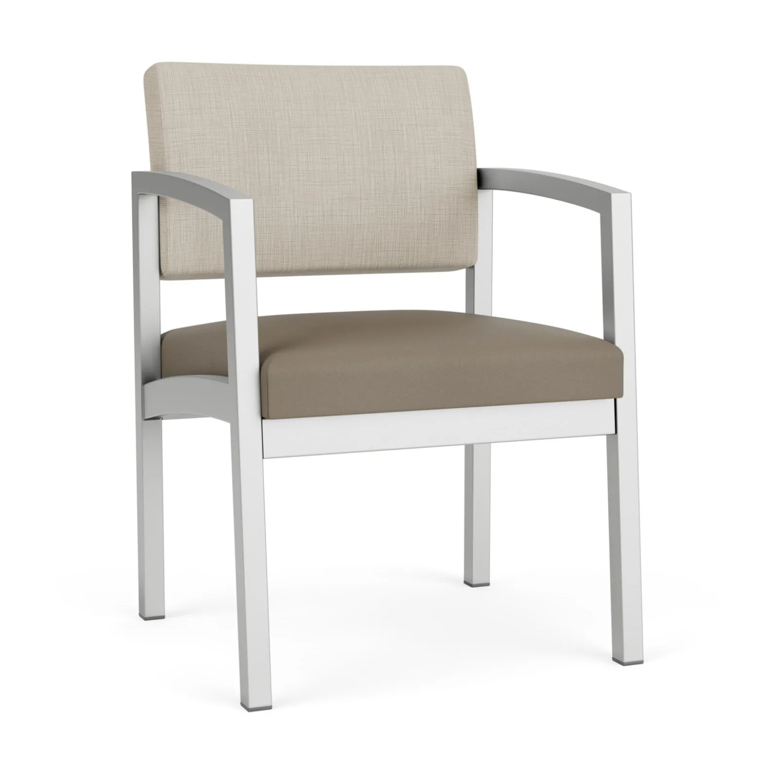New Castle Steel Guest Chair with Designer Upholstery
